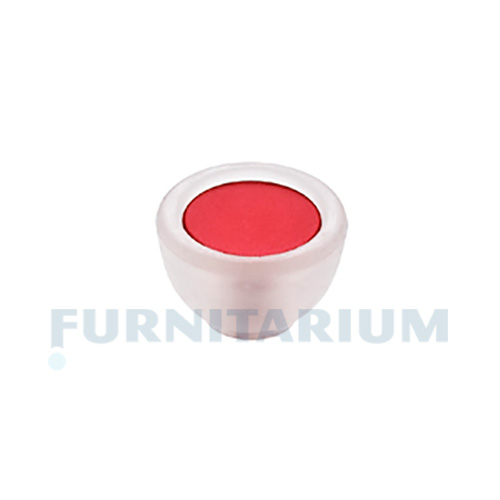 Ручка-кнопка, отделка транспарент матовый + красный, MM10816 00 RED