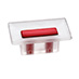 Ручка-кнопка 16мм, отделка транспарент матовый + красный, MM81069 16 RED – покупайте в интернет-магазине furnitarium.ru