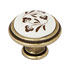 Ручка-кнопка D30мм бронза полированная/керамика коричневые узоры, WPO.730.000.00D1 – покупайте в интернет-магазине furnitarium.ru