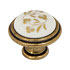 Ручка-кнопка D30мм бронза полированная/керамика золотые узоры, WPO.771.000.00A8 – покупайте в интернет-магазине furnitarium.ru