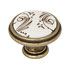 Ручка-кнопка D35мм бронза полированная/керамика коричневые узоры, WPO.781.000.00D1 – покупайте в интернет-магазине furnitarium.ru