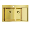 Мойка Akisame 78-2-LG-L нержавеющая сталь/ светлое золото , 4973087 – покупайте в интернет-магазине furnitarium.ru