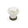 Ручка-кнопка, античная бронза/керамика, RH297J.025BA15 – покупайте в интернет-магазине furnitarium.ru