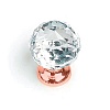 Ручка-кнопка Crystal, стекло (гранка), полиров. медь, D30, M22012 00 34S – покупайте в интернет-магазине furnitarium.ru