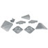 Аксессуары для треугольного плинтуса, серый – покупайте в интернет-магазине furnitarium.ru