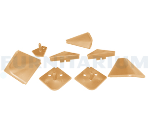 Аксессуары для треугольного плинтуса, коричневый, 09.565.RC