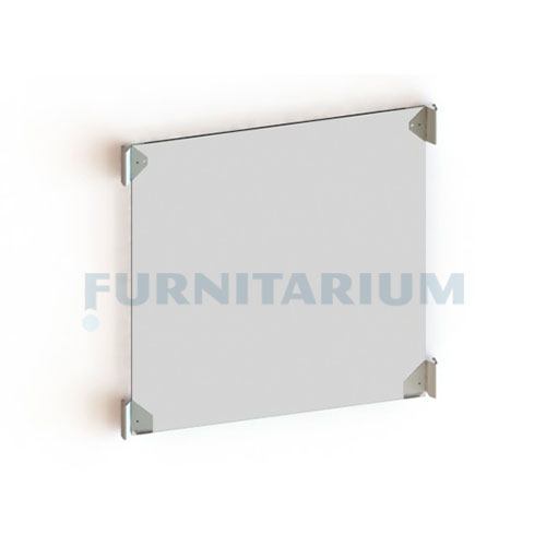 Комплект установки стекла, металлик серебристый, HS022-26
