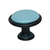 Ручка-кнопка, отделка железо чернёное с лазуритом + керамика голубая, MM07.15.00M 11 BLUE – покупайте в интернет-магазине furnitarium.ru
