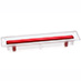 Ручка-скоба 96мм, отделка транспарент матовый + красный, MM81069 96 RED – покупайте в интернет-магазине furnitarium.ru
