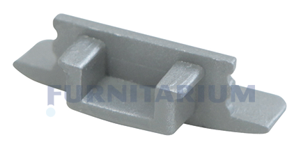 Торцевая заглушка для алюминиевого профиля 2507 - AP закрытая, серый, 2507 - EC