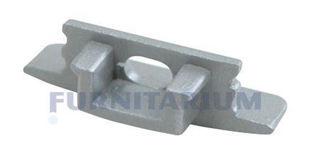 Торцевая заглушка для алюминиевого профиля 2507 - AP , с отверстием, серый, 2507 - EO