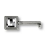 Ключ мебельный с кристаллом Swarovski, старое серебро, BR15.511.42.SWA.16 – покупайте в интернет-магазине furnitarium.ru
