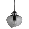 Лампа подвесная Grace, 25хO21 см, дымчатое стекло, черный цоколь – покупайте в интернет-магазине furnitarium.ru