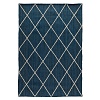Ковер из джута темно-синего цвета с геометрическим рисунком из коллекции Ethnic, 160x230 см – покупайте в интернет-магазине furnitarium.ru