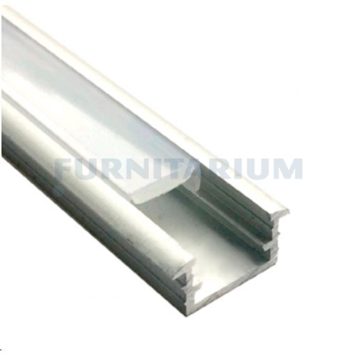 Алюминиевый профиль INSIDEmini врезн.18х7ммL=2000 мм д/ленты LED, белый матовый, PROFIL-INL-MI-OP-2M