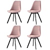 Набор из 4 стульев Pirel, шенилл, пыльная роза – покупайте в интернет-магазине furnitarium.ru