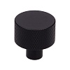 Ручка-кнопка D24мм с насечками, черный матовый – покупайте в интернет-магазине furnitarium.ru