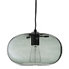 Лампа подвесная Kobe, 17хO30 см, зеленое дымчатое стекло, черный цоколь – покупайте в интернет-магазине furnitarium.ru