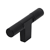 Ручка-кнопка т-обр, L=72мм, черный матовый – покупайте в интернет-магазине furnitarium.ru
