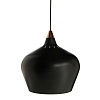 Лампа подвесная Cohen Small, 15хO16 см, черная матовая, черный шнур – покупайте в интернет-магазине furnitarium.ru