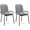 Набор из 2 стульев Ror, Double Frame, рогожка, черный /серый – покупайте в интернет-магазине furnitarium.ru