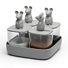 Набор банок для сыпучих продуктов Lucky Mouse Seasoning, 4 шт. – покупайте в интернет-магазине furnitarium.ru