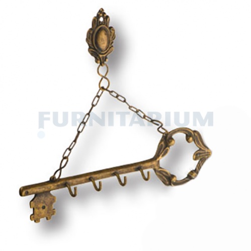 Вешалка "Ключ", латунь, BR130094