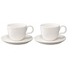 Набор из двух чайных пар белого цвета из коллекции Kitchen Spirit, 275 мл – покупайте в интернет-магазине furnitarium.ru