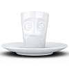 Кофейная пара Tassen Buffled 80 мл белая, T02.13.01 – покупайте в интернет-магазине furnitarium.ru