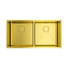 Мойка Taki 86-2-LG нержавеющая сталь/ светлое золото, 4993792 – покупайте в интернет-магазине furnitarium.ru