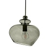 Лампа подвесная Grace, 31,5хO30 см, зеленое дымчатое стекло, черный цоколь – покупайте в интернет-магазине furnitarium.ru