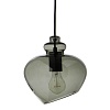 Лампа подвесная Grace, 25хO21 см, зеленое дымчатое стекло, черный цоколь – покупайте в интернет-магазине furnitarium.ru