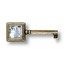 Ключ мебельный с кристаллом Swarovski, античная бронза, BR15.511.42.SWA.12 – покупайте в интернет-магазине furnitarium.ru
