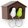 Держатель для ключей Duo Sparrow, коричневый/белый/зеленый – покупайте в интернет-магазине furnitarium.ru