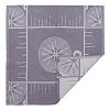 Салфетка из хлопка фиолетово-серого цвета с рисунком Ледяные узоры, New Year Essential, 53х53см – покупайте в интернет-магазине furnitarium.ru