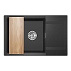 ES-7807, черный, кухонная мойка ESTETICA – покупайте в интернет-магазине furnitarium.ru